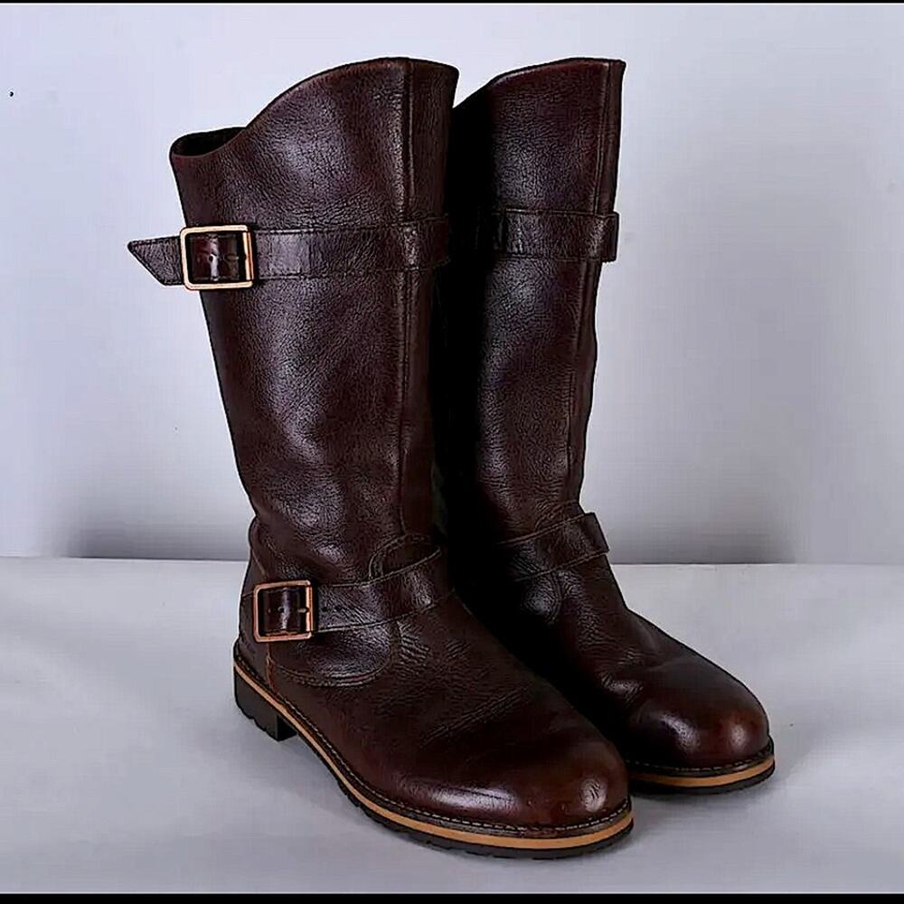 Ladies Patagonia Tin Shed Rider Leather High Boots Size 7.5